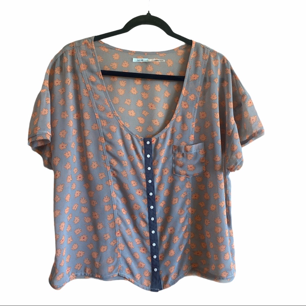Kimchi blue urban outfitters grey top size large